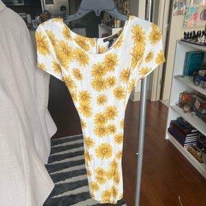 Floral Mini Dress with Tie in the Back